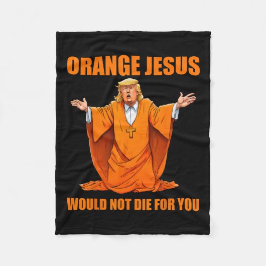 Jezus Grappig Trump 2 Fleece Deken (Voorkant)