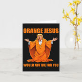 Jezus Grappig Trump 2 Kaart (Gele Bloem)