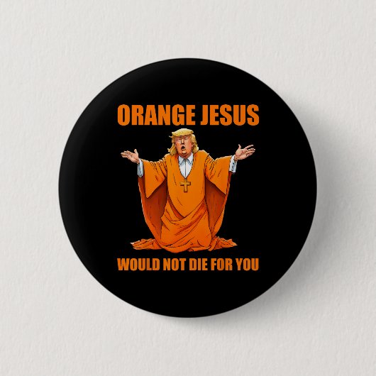 Jezus Grappig Trump 2 Ronde Button 5,7 Cm (Voorkant)
