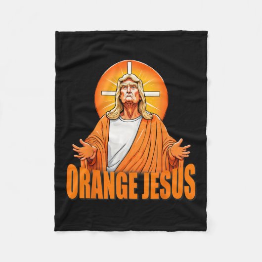 Jezus Grappig Trump Fleece Deken (Voorkant)