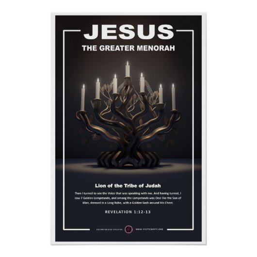 Jezus - Grote Menora Perfect Poster (Voorkant)