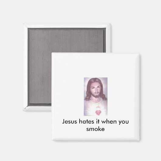 Jezus haat het als je rookt magneet (Voorkant / Achterkant)