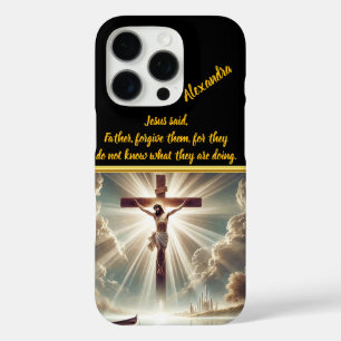 Jezus hangt aan kruisbeeld boven water iPhone 16 pro hoesje