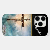 Jezus hangt van een Christelijk kruisbeeld. Case-Mate iPhone Case (Achterkant (horizontaal))