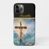 Jezus hangt van een Christelijk kruisbeeld. Case-Mate iPhone Case (Achterkant)