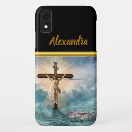 Jezus hangt van een Christelijk kruisbeeld. Case-Mate iPhone Case