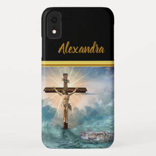 Jezus hangt van een Christelijk kruisbeeld. Case-Mate iPhone Case