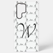 Jezus hart inscriptie met uw Initiaal Samsung Galaxy Hoesje (Achterkant)