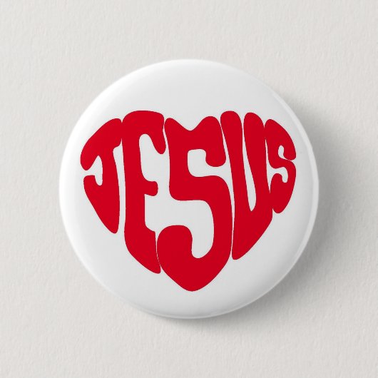 Jezus hart ronde button 5,7 cm (Voorkant)