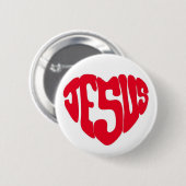 Jezus hart ronde button 5,7 cm (Voorkant /achterkant)