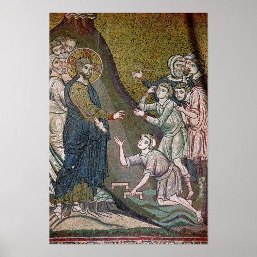 Jezus Healing the Crippled and the Blind Poster (Voorkant)