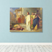 Jezus Healing the Leper, 1864 Canvas Afdruk (Insitu (Houten vloer))
