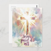 Jezus heeft alle Christelijke paasliederen gezonge Briefkaart (Voorkant / Achterkant)