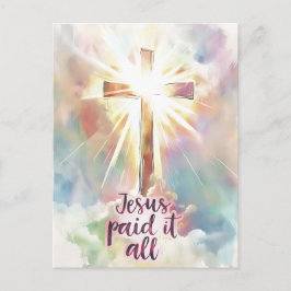 Jezus heeft alle Christelijke paasliederen gezonge Briefkaart