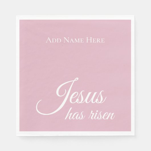 Jezus heeft de aangepaste tekst roze Christelijk P Servet (Voorkant)