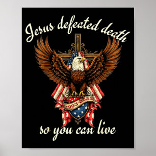 Jezus heeft de dood overwonnen zodat jij kunt leve poster