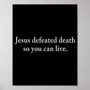 Jezus heeft de dood overwonnen zodat u christelijk poster