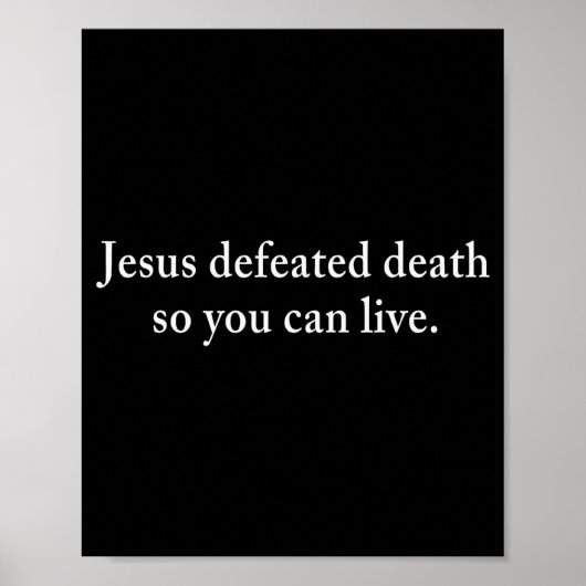 Jezus heeft de dood overwonnen zodat u christelijk poster (Voorkant)