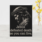 Jezus heeft de dood overwonnen zodat u het christe kaart (Gele Bloem)
