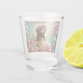 Jezus heeft een bril geschoten! shot glas (Achterkant)