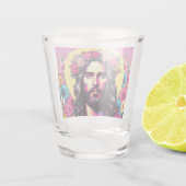 Jezus heeft een bril geschoten! shot glas (Achterkant)