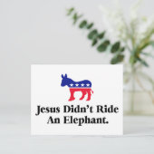 Jezus heeft geen olifant gerooid - anti-trump GOP Briefkaart (Staand voorkant)