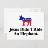 Jezus heeft geen olifant gerooid - anti-trump GOP Briefkaart (Voorkant / Achterkant)