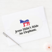 Jezus heeft geen olifant gerooid - anti-trump GOP Ovale Sticker (Envelop)