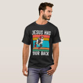 Jezus heeft je backprint Braziliaans Jiu Jitsu cad T-shirt (Voorkant volledig)