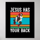 Jezus heeft je Braziliaanse Jiu Jitsu Gift Chris Poster (Voorkant)