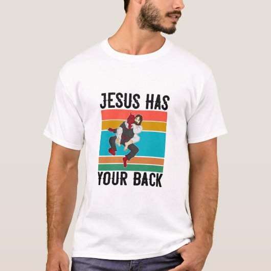 Jezus heeft je Braziliaanse Jiu Jitsu Gift Chris T-shirt (Voorkant)