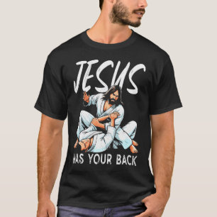 Jezus heeft je rug BJJ Jiu Jitsu Christelijke Reli T-shirt