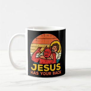 Jezus heeft je rug Jiu Jitsu Christelijk Koffiemok