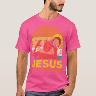 Jezus heeft je rug Jiu Jitsu Retro Christelijke Ma T-shirt