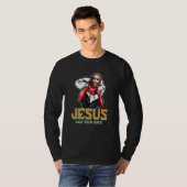 Jezus heeft je rug Jiujitsu T-shirt (Voorkant volledig)