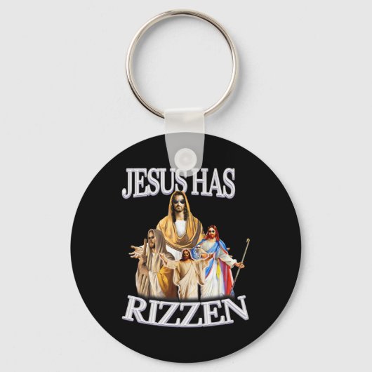 Jezus heeft Jezus Christus religieuze Pasen uitger Sleutelhanger (Voorkant)
