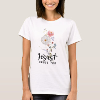 Jezus heeft jou uitgekozen, Floral T-shirt