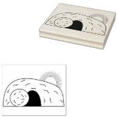 Jezus heeft kunststempel met een vergroot illustra rubberstempel (Gestempeld)