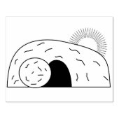 Jezus heeft kunststempel met een vergroot illustra rubberstempel (Afrduk)