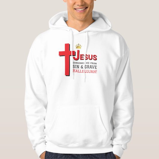 JEZUS HEEFT MIJ Christelijk Paasfeest VERLOST Hoodie (Voorkant)