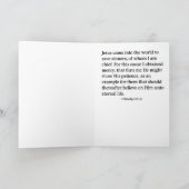 Jezus heeft mij gered 1 Timoteüs 1-15:16 Feestdagen Kaart (Binnen)