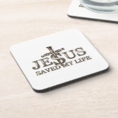 Jezus heeft mijn levenscadeau voor vrouwelijke Man Bier Onderzetter (Linkerzijde)