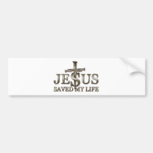 Jezus heeft mijn levenscadeau voor vrouwelijke Man Bumpersticker