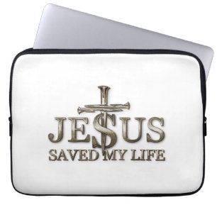 Jezus heeft mijn levenscadeau voor vrouwelijke Man Laptop Sleeve