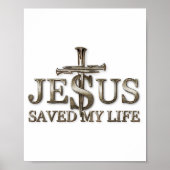 Jezus heeft mijn levenscadeau voor vrouwelijke Man Poster (Voorkant)