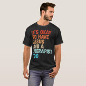Jezus heeft mijn rug Christelijk Jezus religieus ( T-shirt (Voorkant volledig)