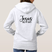 Jezus heeft mijn rug hoodie (Achterkant)