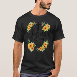 Jezus heeft mijn rug naar mannen en vrouwen t-shirt