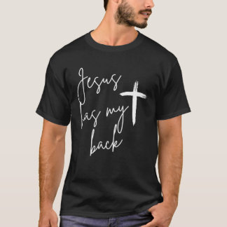 Jezus heeft mijn rug Religie Christelijk Terug T-shirt