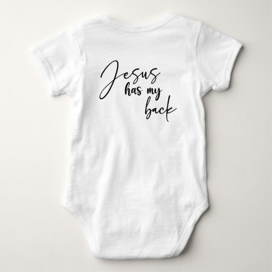 Jezus heeft mijn rug romper (Achterkant)